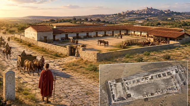 AI image: A Roman Roadside Stop Emerges Near an Ancient Spanish Highway
