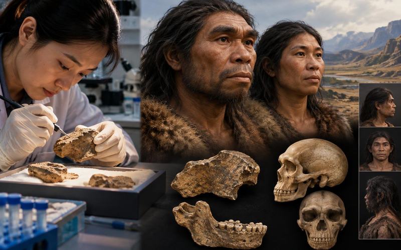 AI image: A Protein Clue Gives Denisovans a Face—But Not a Simple One
