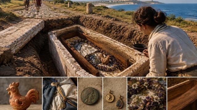 AI image: A Child’s Burial Offers New Clues to Roman Tomis