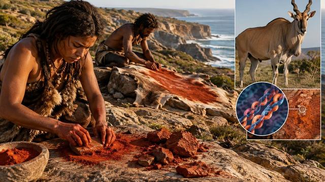 AI image: What an Eland’s Collagen Can Tell Us About 60,000-Year-Old Ochre