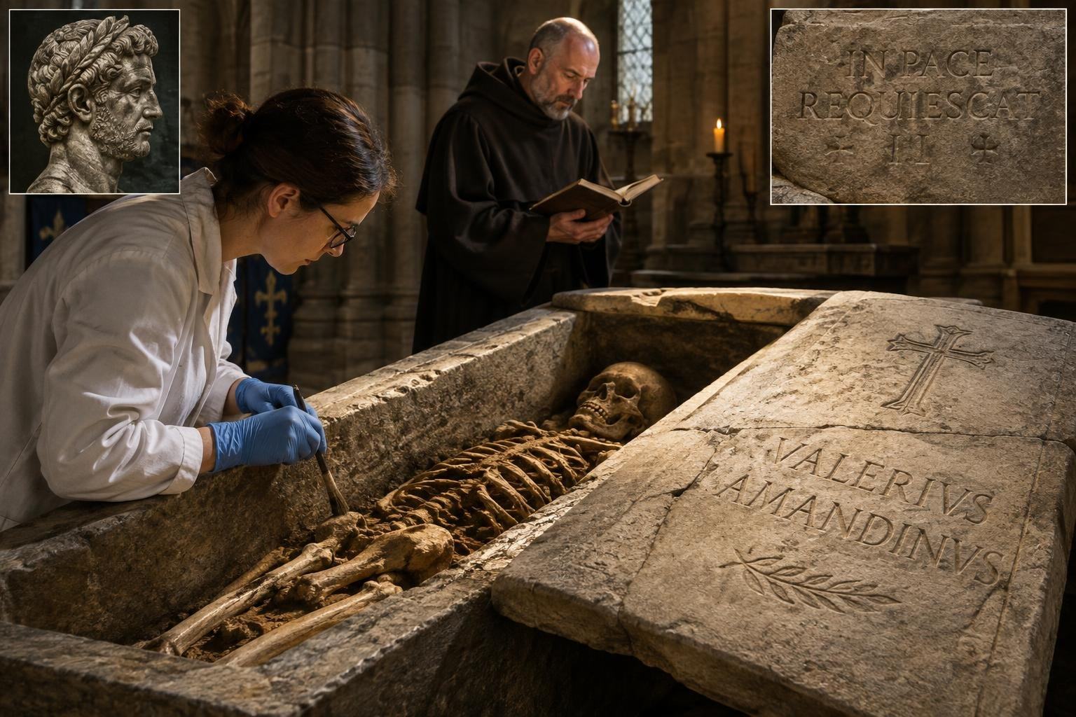 AI image: The Roman Coffin That May Have Held a Medieval Abbot