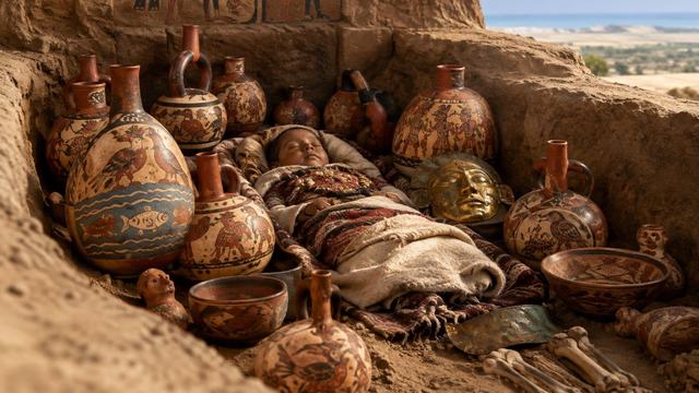 AI image: What Did a Moche Infant’s Burial Say About Power?